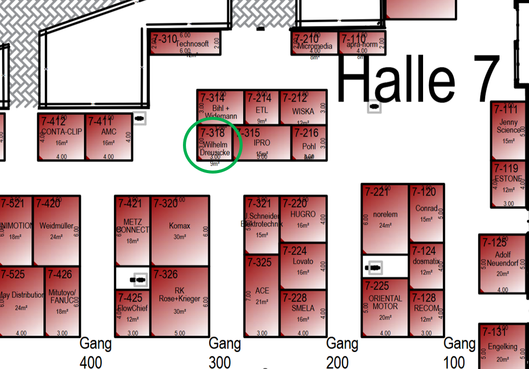 Standposition Dreusicke Robotics – Halle 7, Stand 318